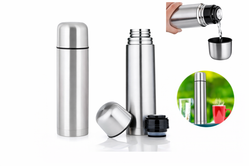 Termo de acero inoxidable de 500 ml: duradero y elegante.